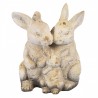 Béžovo-hnědá dekorativní figurka králíčci rodinka - 26*18*33 cm