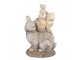 Béžovo-hnědá dekorativní figurka králiččí rodinka - 27*18*43 cm