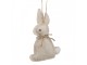 Béžový filcový závěsný králíček - 10 cm