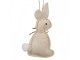 Béžový filcový závěsný králíček - 10 cm
