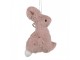 Růžový plyšový závěsný velikonoční králíček s kytičkou Magiccal - 7*3*10 cm