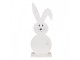 Bílá antik dekorativní dřevěná figurka králík - 10*5*26 cm