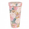 Papírový úložný box s květinami - Ø 9*18 cm Barva: Růžová, multiMateriál: karton, papírHmotnost: 0,06 kg