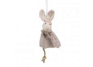 Béžový závěsný velikonoční králíček Magiccal - 8*3*16 cm