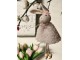Béžový závěsný velikonoční králíček Magiccal - 8*3*16 cm