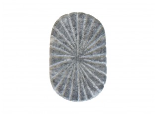 Šedá oválná mramorová úchytka Marble - 5,5*3,5 cm