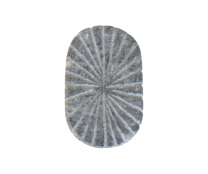 Šedá oválná mramorová úchytka Marble - 5,5*3,5 cm