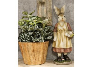 Dekorace králičí mamka s košíčkem vajíček - 14*11*38 cm