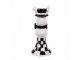 Černobílý keramický svícen Black&White Bunny - Ø 7*17 cm