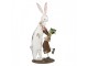Kovová dekorativní socha králík s dívkou - 25*13*57 cm