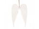 Bílá antik dekorativní závěsná křídla - 14*9 cm