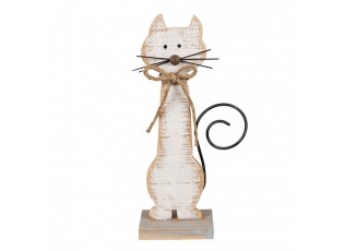 Dřevěná dekorativní figurka kočka - 21*8*38 cm