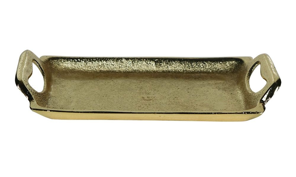 Zlatý kovový servírovací podnos s uchy Tray Raw S - 21*11*3cm  Mars & More