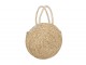 Plážová kulatá taška z mořské trávy s krajkou Beach Bag Lace - Ø 40*7cm