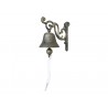 Bronzový antik litinový zvonek s ornamenty Brasso - 7*14*13 cm Barva: bronzová antikMateriál: litina