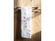 Bílá bavlněná kuchyňská utěrka s ptáčky a květy - 47*70 cm