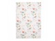 Bílá bavlněná kuchyňská utěrka s ptáčky a květy - 47*70 cm