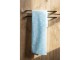 Modrá bavlněná kuchyňská utěrka s bílými srdíčky - 47*70 cm