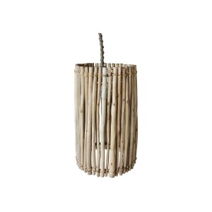 Přírodní závěsné světlo s dřevěným stínidlem Eucalypt - Ø 25*40cm/ E27/ 40W