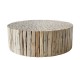 Přírodní kulatý stůl z dřevěných špalíků Eucalypt - Ø 90*30cm