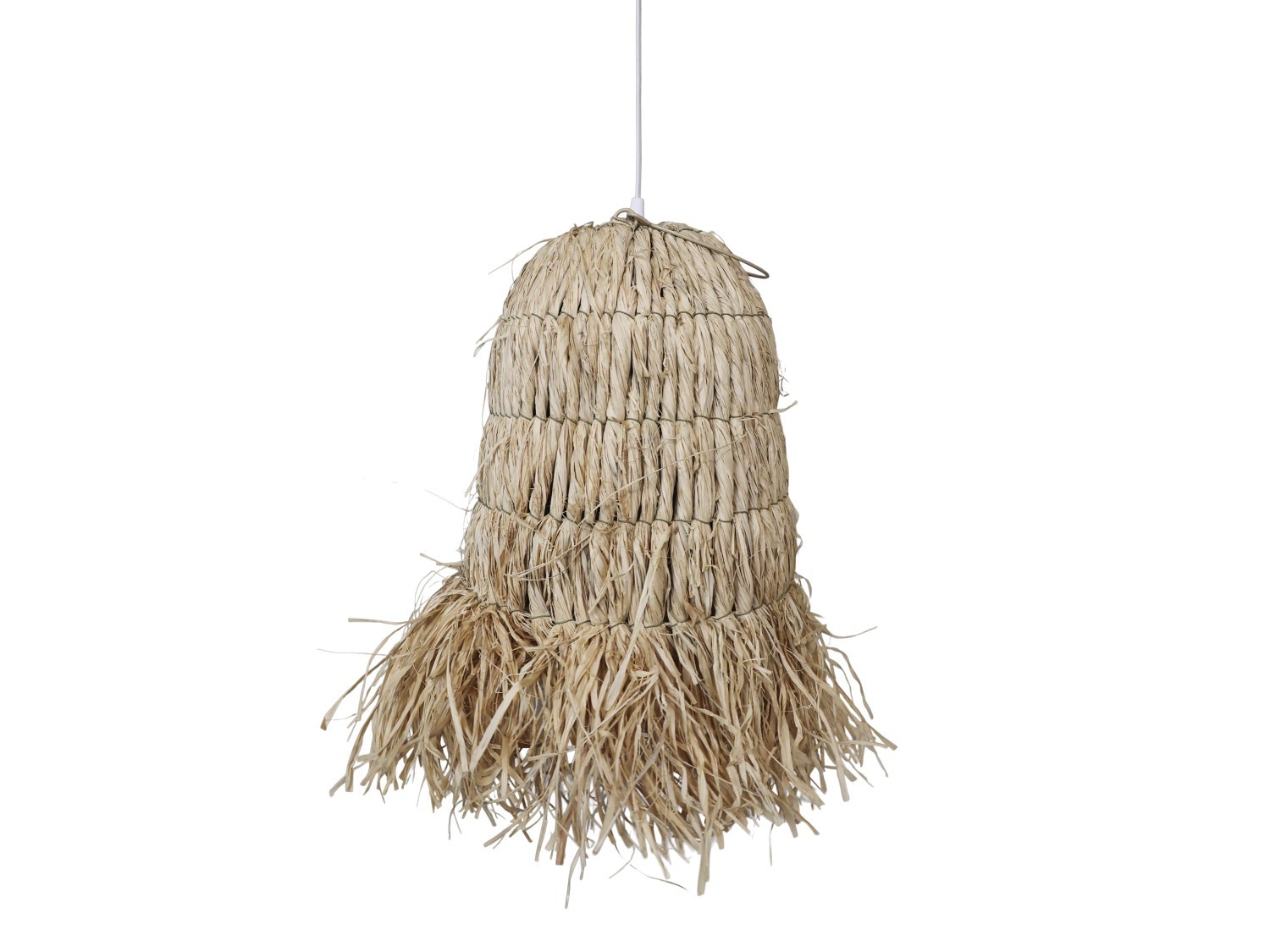 Přírodní závěsné světlo s lýkovým stínidlem Raffia - Ø 28*32cm/ E27/ 40W