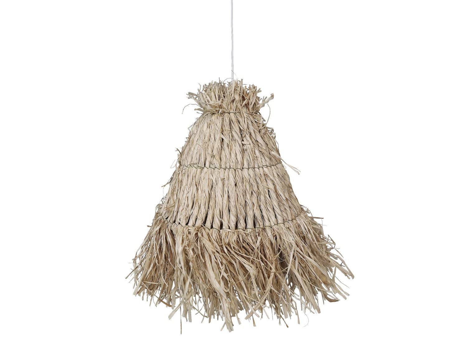 Přírodní závěsné lýkové stínidlo Raffia - Ø 30*26 cm/ E27