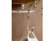 Bílá antik kovová nástěnná polička s háčky Old Shelf - 58*18*24 cm