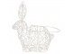 Bílý dekorační drátěný košík ve tvaru králíka - 20*12*24 cm