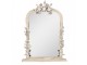 Béžové antik nástěnné zrcadlo zdobené květy Brocante - 56*5*77 cm
