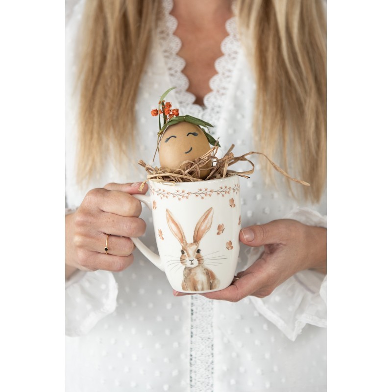 Porcelánový hrnek Rustic Easter Bunny - 12*8*10 cm / 350 ml