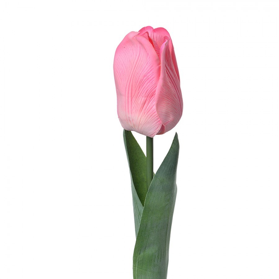 Levně Umělá dekorační květina růžový tulipán - 6*6*50 cm 6PL0236