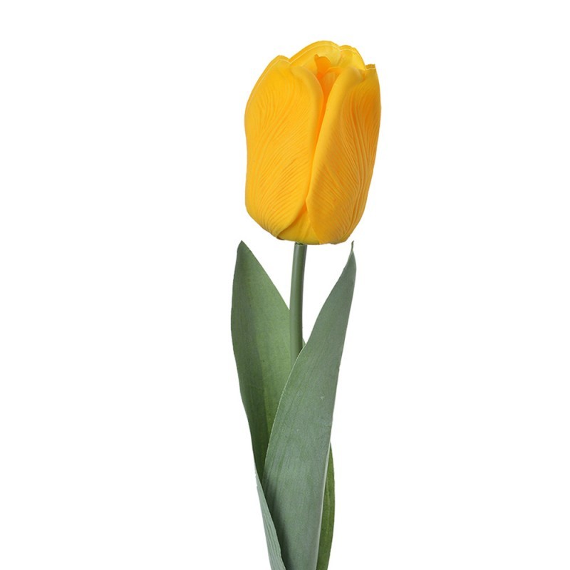 Levně Umělá dekorační květina žlutý tulipán - 6*6*50 cm 6PL0235