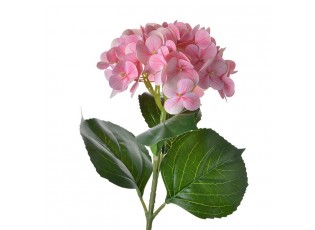 Růžová umělá dekorační květina hortenzie - 10*15*65 cm