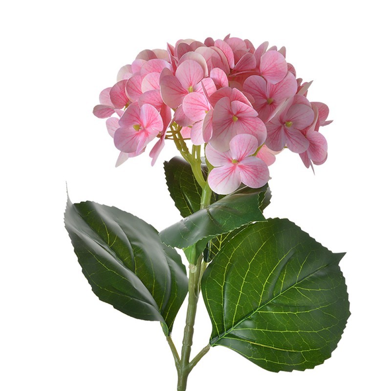 Růžová umělá dekorační květina hortenzie - 10*15*65 cm Clayre & Eef