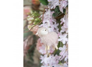 Růžová plyšová závěsná ovečka Magiccal - 8 cm