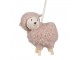 Růžová plyšová závěsná ovečka Magiccal - 8 cm