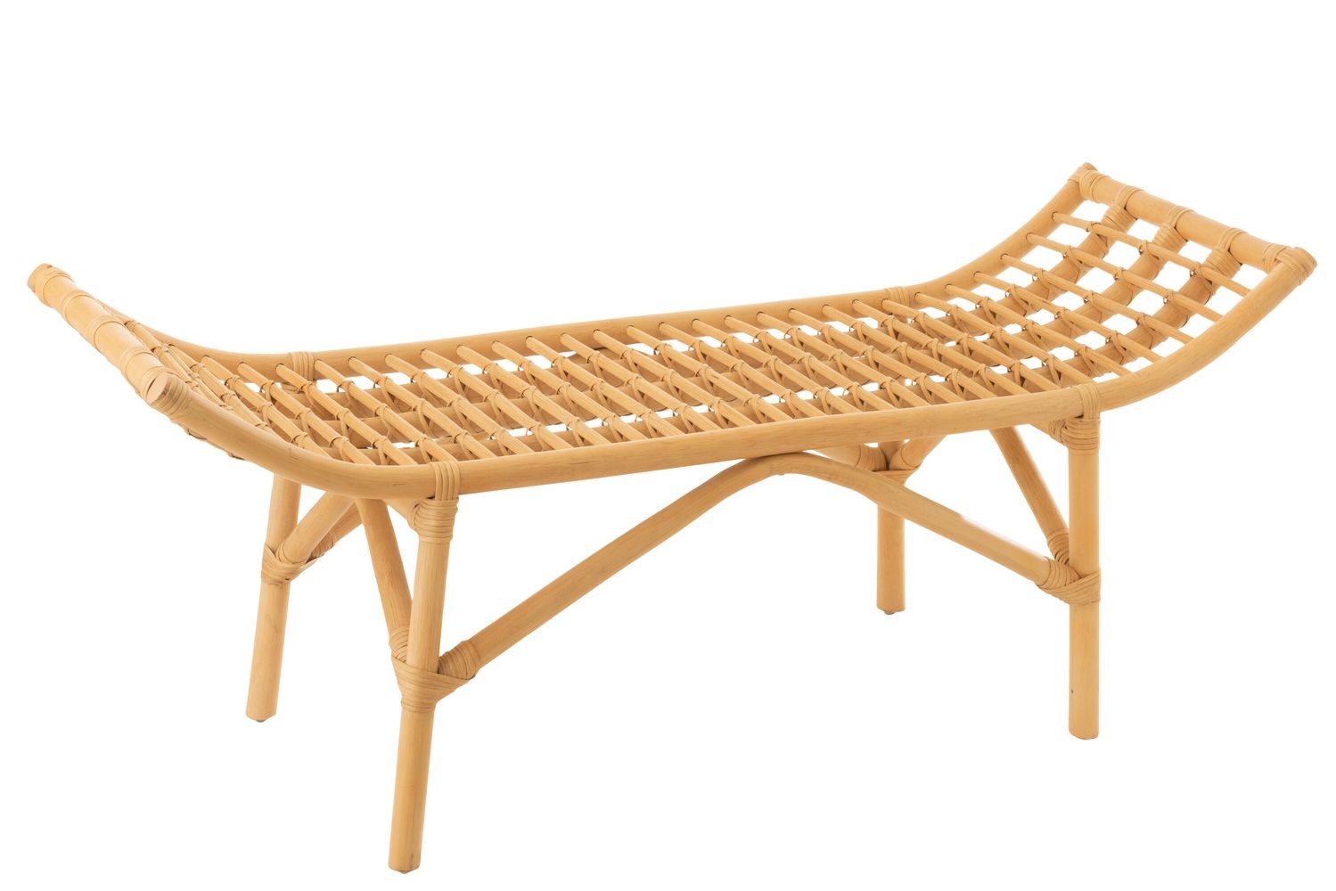 Levně Přírodní ratanová designová lavice Ana Rattan - 120*41*49 cm 11266