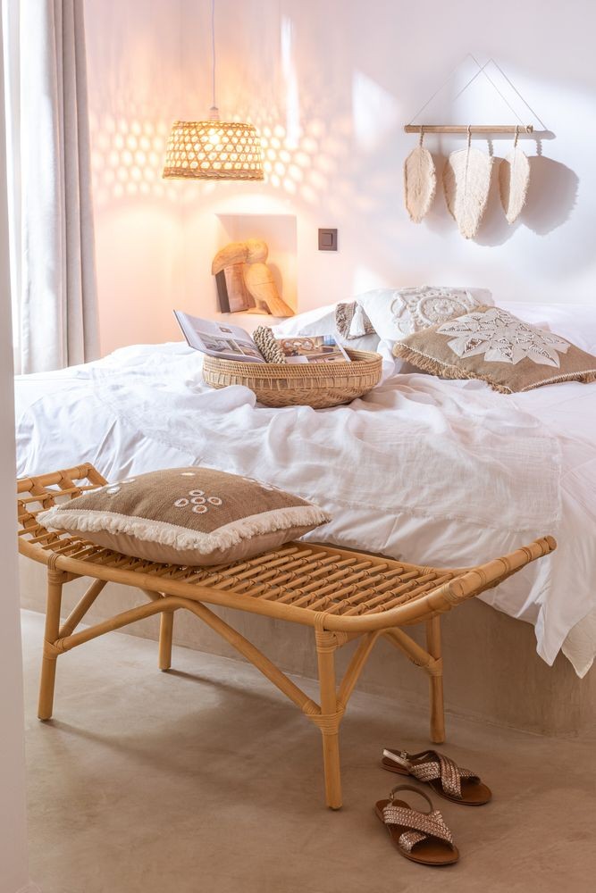 Přírodní ratanová designová lavice Ana Rattan - 120*41*49 cm