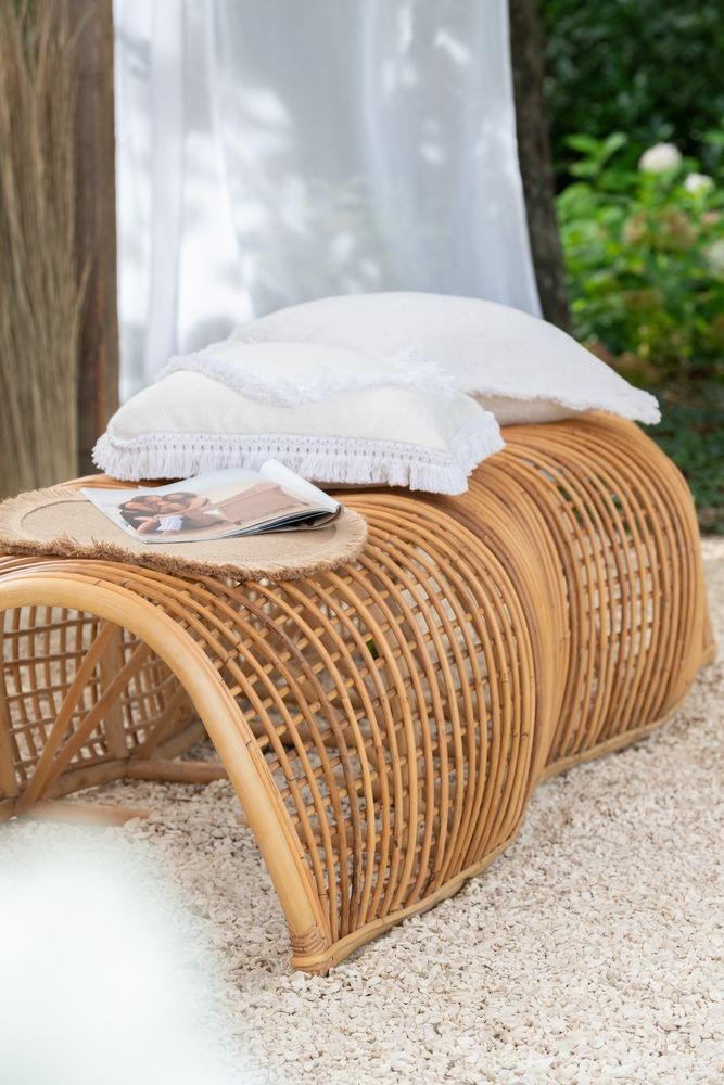 Přírodní ratanová designová lavice Roni Rattan - 191*69*45 cm