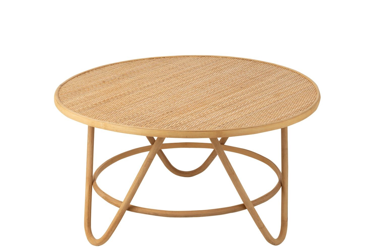Přírodní ratanový odkládací stolek Balia Rattan Natural L - Ø 80*44 cm