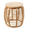 Přírodní ratanový odkládací stolek Ana Rattan Natural - Ø 40*48 cmBarva: Přírodní Materiál: ratan Hmotnost : 2,98kg 