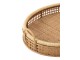 Přírodní oválný ratanovo-bambusový podnos s uchy Rattan Boom L - 65*52*16 cm