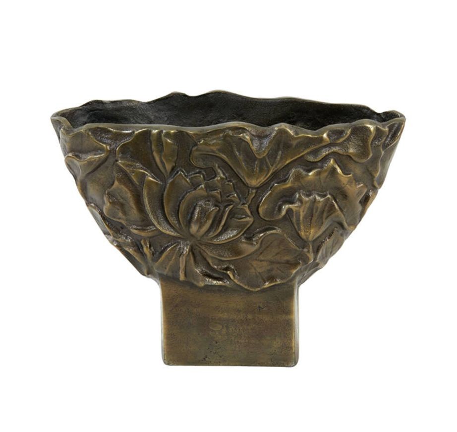 Levně Bronzová antik kovová váza Palesa antique bronze - 34*13*24 cm 5818618