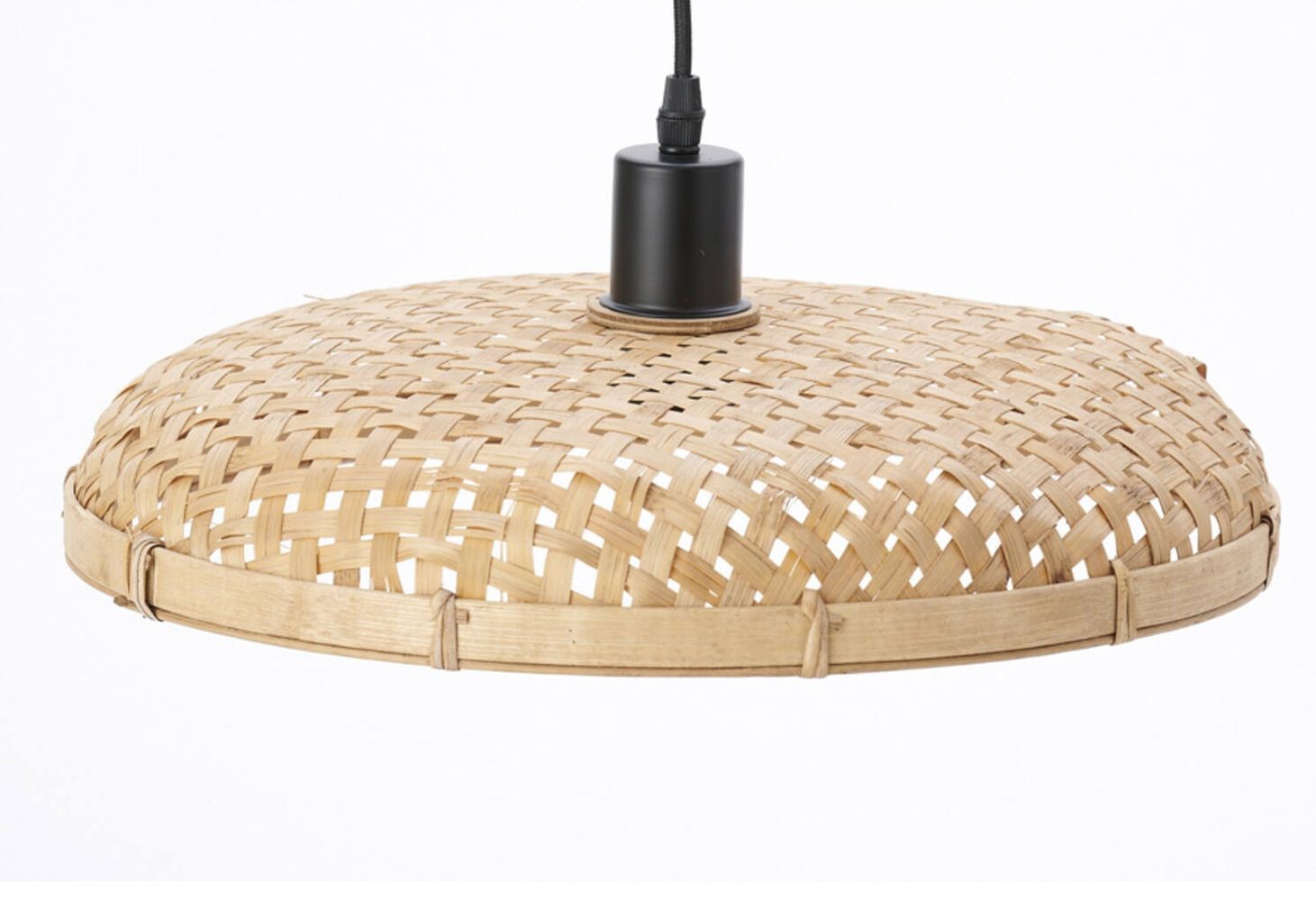 Přírodní ratanové světlo Paloma s výpletem - Ø 40*7,5cm / E27