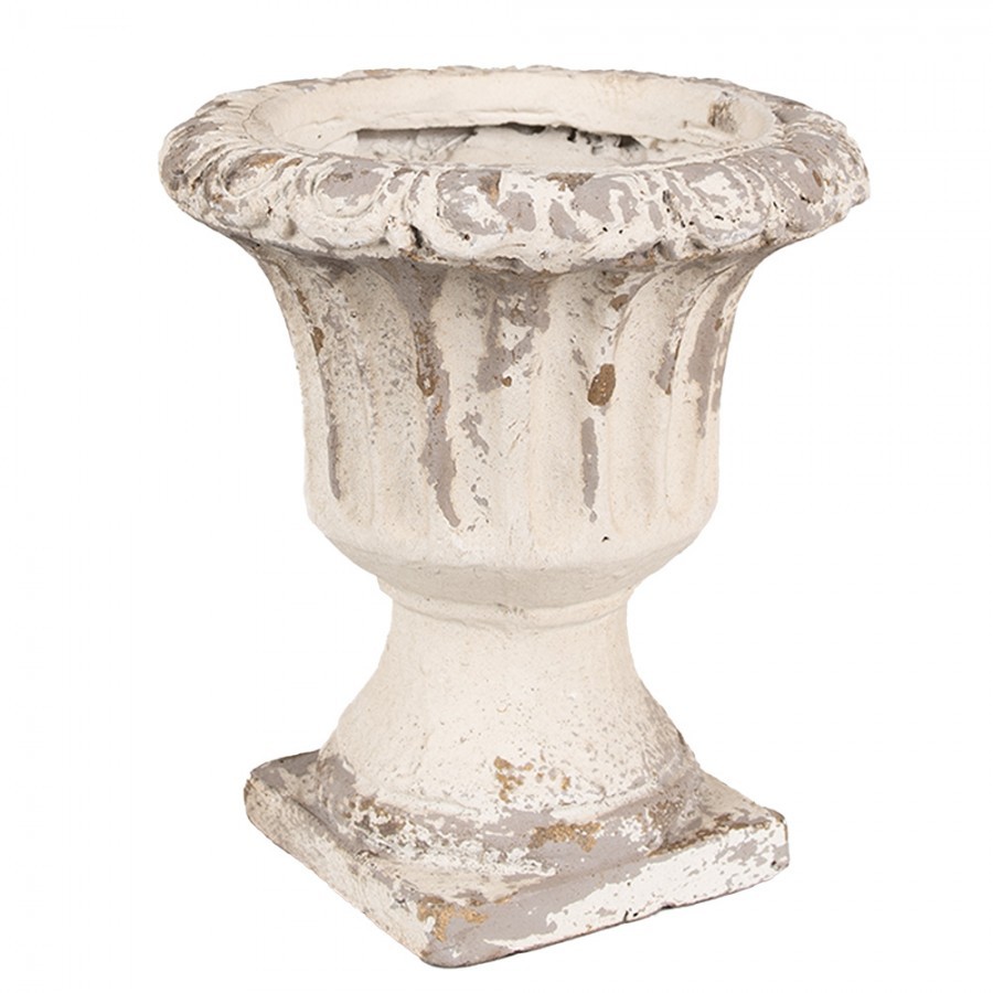 Béžový antik květináč v barokním stylu Baroque - Ø 18*20 cm