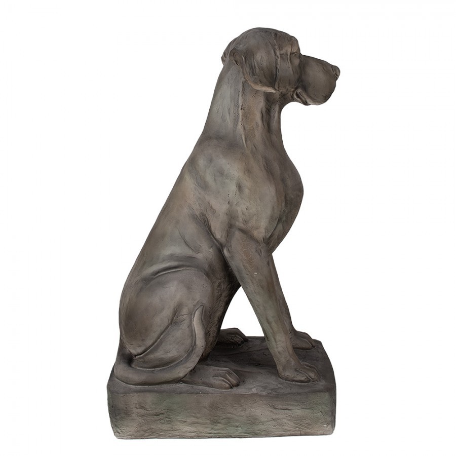 Šedá dekorace socha pes Dog Modern - 44*26*73 cm Clayre & Eef