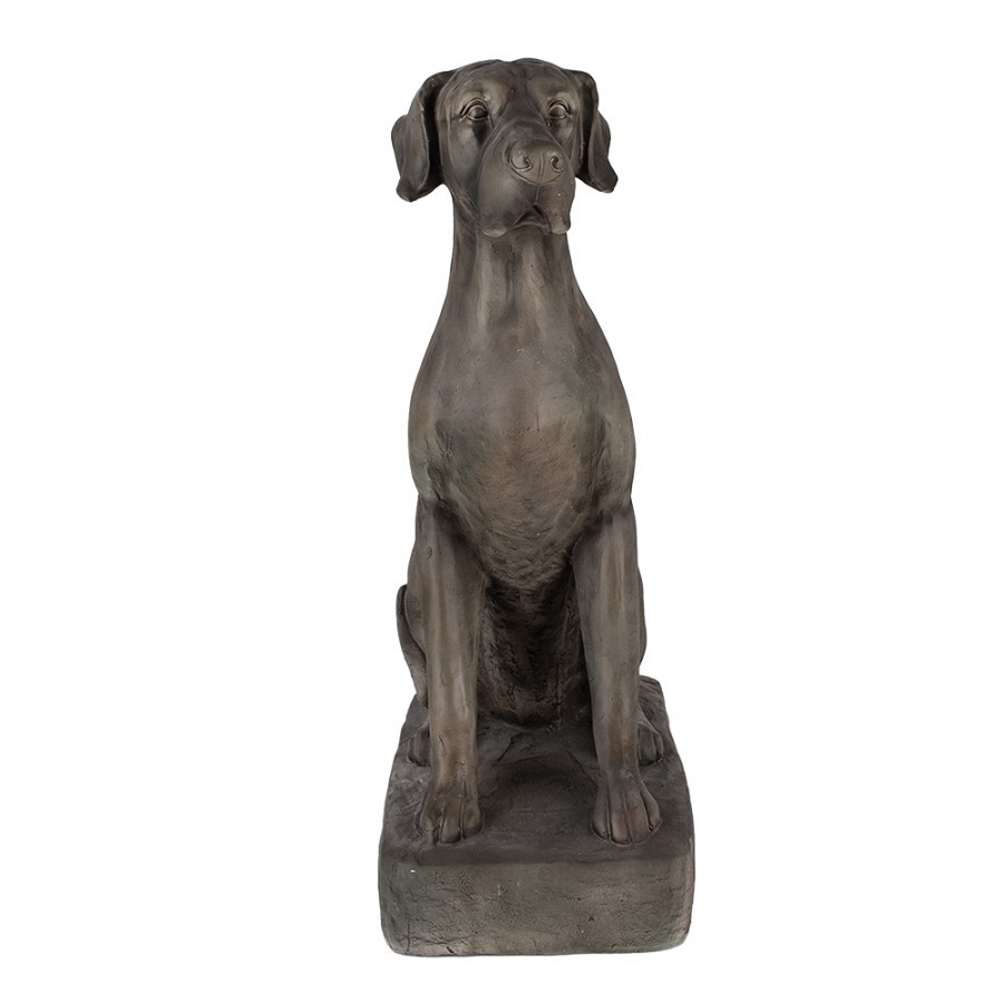 Šedá dekorace socha pes Dog Modern - 44*26*73 cm