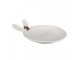 Bílý porcelánový dezertní talířek ve tvaru králíčka Rabbit - Ø 15* 19 *5 cm