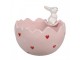 Růžová keramická miska ve tvaru skořápky - 13*12*10 cm 