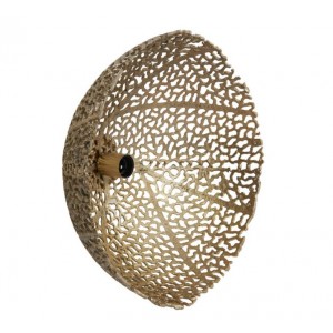 Zlatá děrovaná kovová nástěnná lampa Sinula - Ø 45*22cm / E27